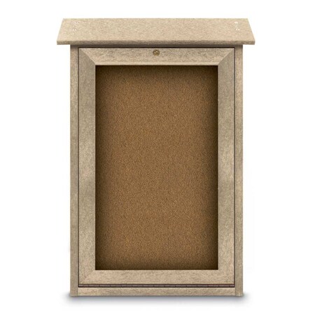 United Visual Products Outdoor Enclosed Combo Board, 48"x36", Gold Frame/Blue & Pearl UVCB4836ODG-BLUE-PEARL